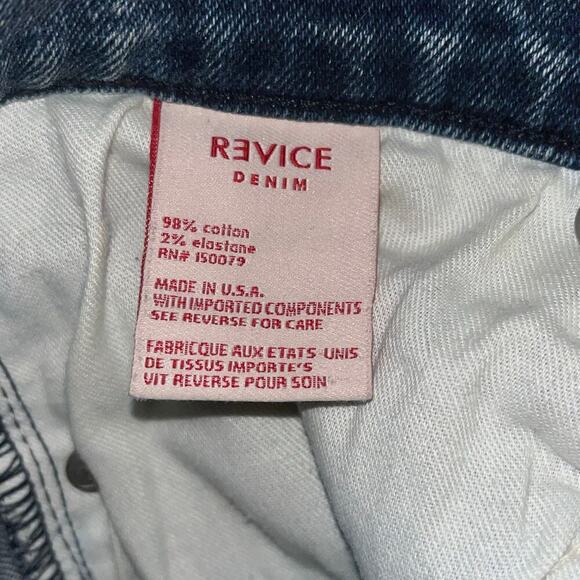 Revice Denim Star Jeans Size 28 Made in USA Blue High Rise Skinny Front Seamed - Picture 7 of 9